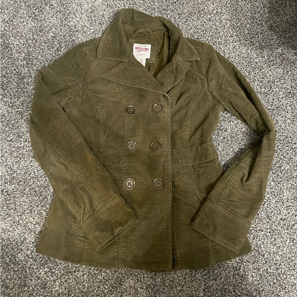 Mossimo Supply Co green long sleeve button up jacket S